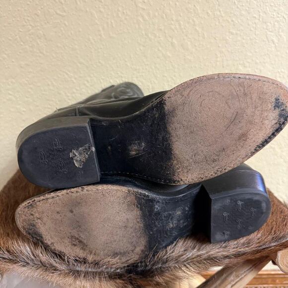 Justin black cowboy boots mens 9.5 EE